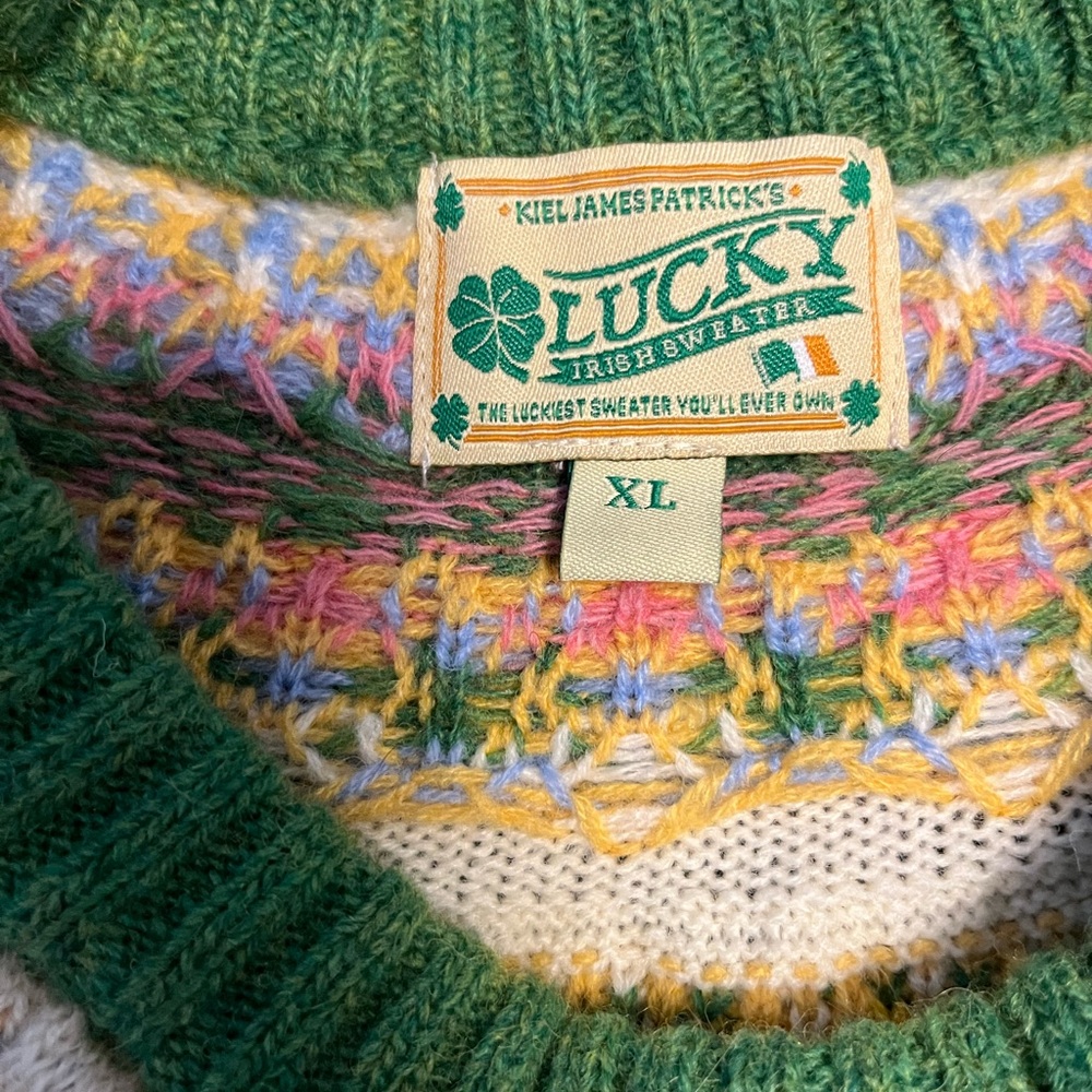 Kiel James Patrick fair aisle Sweater for St Patrick’s day! - Picture 3 of 4